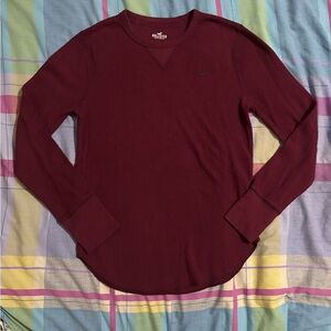 Hollister Deep Burgundy Textured Sweater